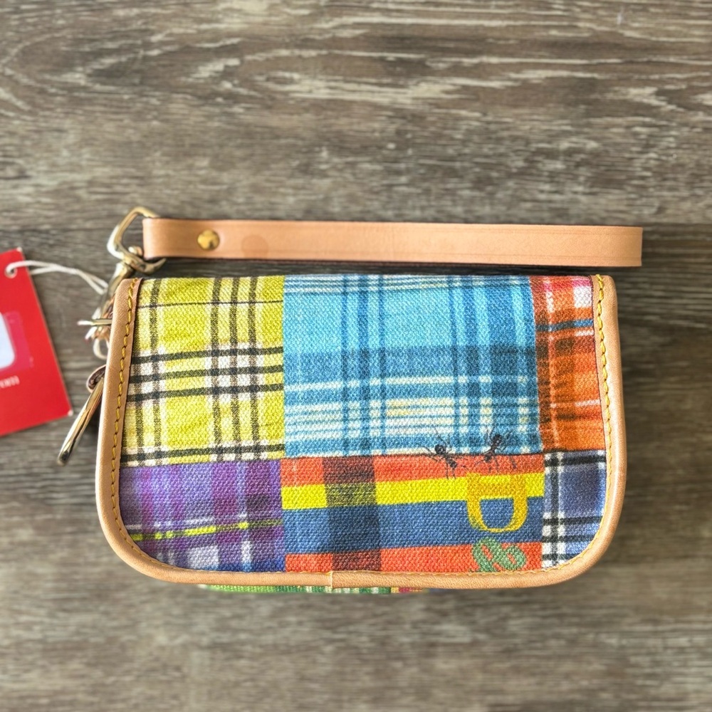 Dooney & Bourke Plaid Picnic Ants Wristlet - Picture 4 of 14